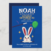 Invitation Magicien Magicien Spectacle Anniversaire Fête Invi (Devant / Derrière)