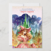 Invitation Magicien Oz Anniversaire Bonne Sorcière Anniversai (Devant)