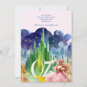 Invitation Magicien Oz Anniversaire Bonne Sorcière Anniversai (Dos)