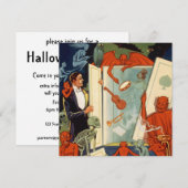 Invitation Magicien vintage Carter la grande magie (Devant / Derrière)