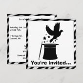 Invitation Magie Act : Dove, Casquette et étoiles Anniversair (Devant / Derrière)