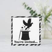 Invitation Magie Act : Dove, Casquette et étoiles Anniversair (Debout devant)