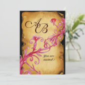 Invitation MAGIE DE BAIE MASQUERADE  MONOGRAMME,Papier parche (Debout devant)