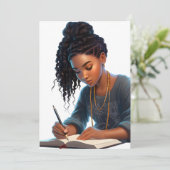 Invitation Magie de fille noire mélanine écrivaine filles à p (Debout devant)