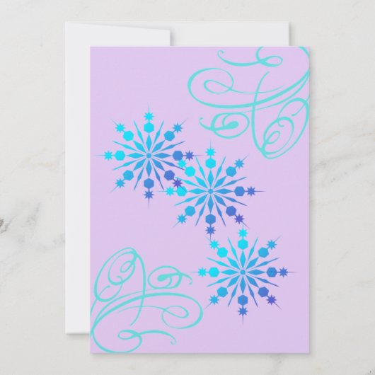 Invitation Magie de Neige Glacée (Dos)