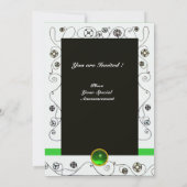 Invitation MAGIE DU PRINTEMPS ,jaune vif  noir vert (Dos)