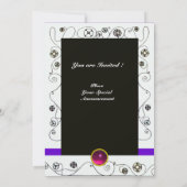 Invitation MAGIE DU PRINTEMPS ,noir bleu rouge marron vif (Dos)