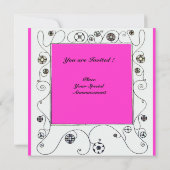Invitation MAGIE DU PRINTEMPS violet blanc brun clair (Dos)