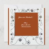 Invitation MAGIE DU PRINTEMPS violet blanc marron clair (Dos)