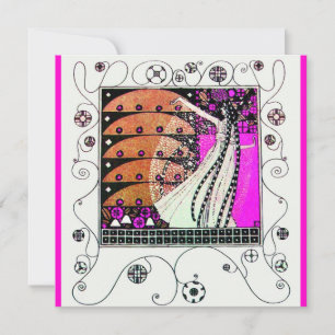 Invitation MAGIE DU PRINTEMPS violet clair brun brun