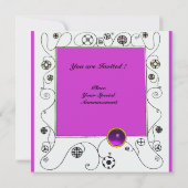 Invitation MAGIE DU PRINTEMPS violet noir marron clair (Dos)