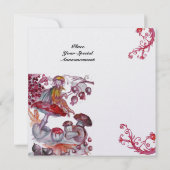 Invitation MAGIE FOLLET DE CHAMPIGNONS blanc glace violet rou (Dos)