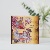 Invitation MAGIE FOLLET DE CHAMPIGNONS parchemin (Debout devant)