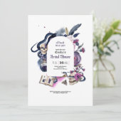 Invitation Magie gothique Halloween Fête des mariées sorcière (Debout devant)