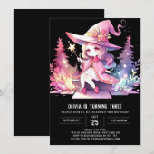 Invitation Magie mignonne Anniversaire (Devant / Derrière)