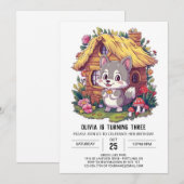 Invitation Magie Mystical Digital Wolf anniversaire (Devant / Derrière)