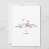 Invitation Magie ONE Purple Rose Papillon Fée Anniversaire (Dos)