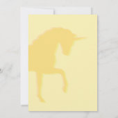 Invitation Magie Prancing Yellow Unicorn Baby shower (Dos)