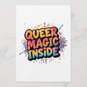 Invitation Magie queer à l'intérieur Conception de citation (Devant)
