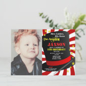 Invitation Magie show fête anniversaire magicien photo (Debout devant)