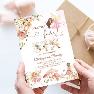 Invitation Magique Anniversaire Papillon Floral Fé