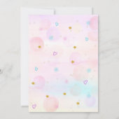 Invitation magique Anniversaire Sirène Unicorn Fée (Dos)