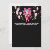 Invitation Magique arc-en-ciel fille imaginaire parties scint (Dos)