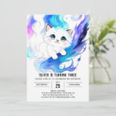 Invitation Magique Bohemian Kitty Anniversaire (Debout devant)