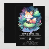 Invitation Magique Boho Fox Anniversaire numérique (Devant / Derrière)