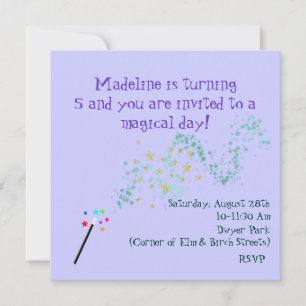 Invitation magique d'anniversaire