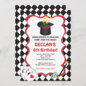 Invitation magique d'anniversaire, invitation (Devant / Derrière)