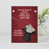 Invitation magique de fête d'anniversaire de (Debout devant)