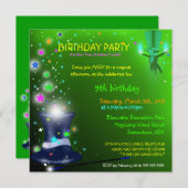 Invitation magique de fête d'anniversaire de (Devant / Derrière)