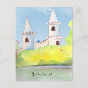 Invitation magique de partie d'aquarelle de