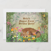 Invitation magique de partie de forêt de Fox (Dos)