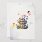 Invitation Magique Floral Fairy Princesse aquarelle Baby Sho (Dos)