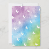 Invitation Magique Floral Unicorn bébé garçon douche Invitati (Dos)