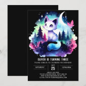 Invitation Magique Fun Chat Anniversaire (Devant / Derrière)