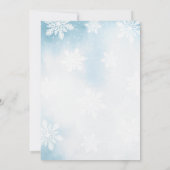 Invitation Magique hiver gelé neige princesse Anniversaire de (Dos)