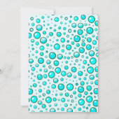 Invitation Magique Mermaid Tail Turquoise et or Anniversaire (Dos)