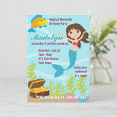 Invitation Magique Mermaids Pool Party (Debout devant)