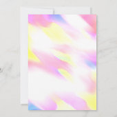 Invitation Magique Neon rose Unicorne Parties scintillant flo (Dos)