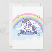 Invitation Magique Pastel Unicorn Party (Dos)