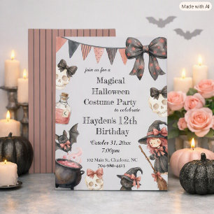 Invitation magique pour une fête d'Halloween en co