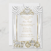 Invitation Magique Quinceanera Or Blanc (Dos)