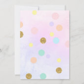 Invitation Magique Rainbow Unicorn aquarelle fête d'anniversa (Dos)