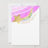 Invitation Magique Rainbow Unicorn sixième anniversaire (Dos)