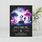 Invitation Magique Simple Chat Anniversaire (Debout devant)