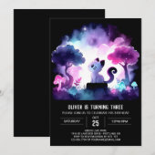 Invitation Magique Simple Chat Anniversaire (Devant / Derrière)