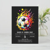 Invitation Magique Soccer Kids Editable Anniversaire (Debout devant)
